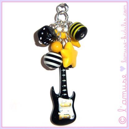 Air Guitar cell phone charm