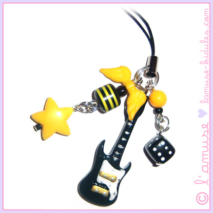 Air Guitar cell phone charm