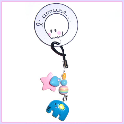 Babar cell phone charm