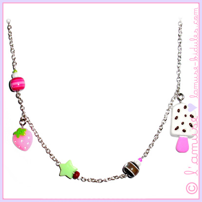 Choco/Fraise necklace