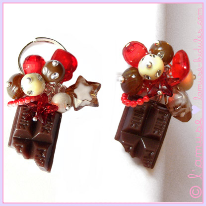 Chocolat� cluster ring
