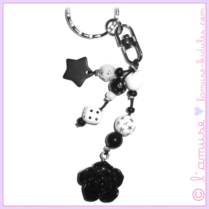 Damaged Roses key ring