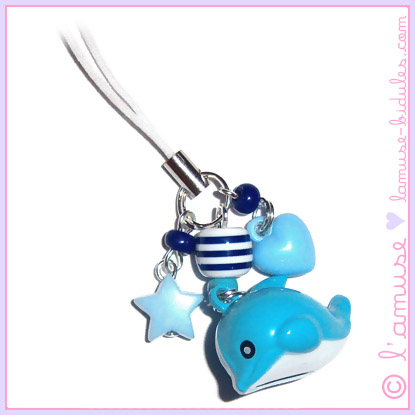 Flipper cell phone charm