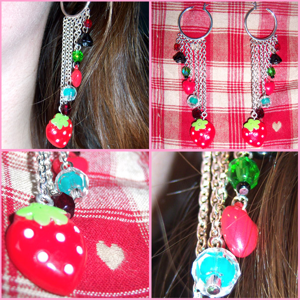 Fraises Pr�cieuses earrings