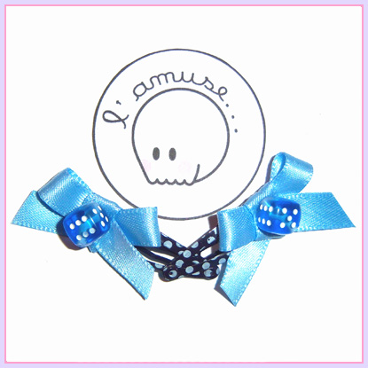 Ice Bow hair clips