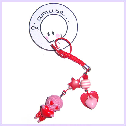 Kiss Me cell phone charm