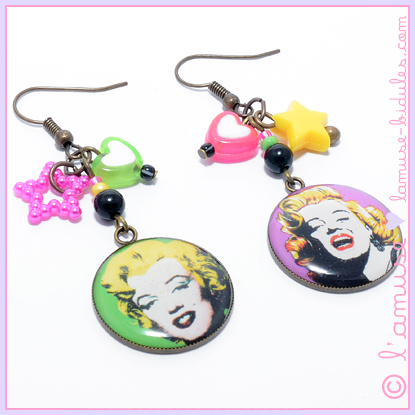 Marilyn medallion-earrings