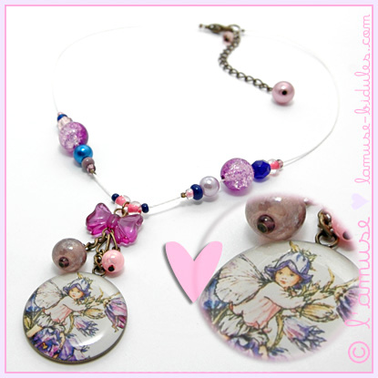 My Purple Fairy medallion-necklace