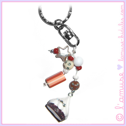 Meringue Choco key ring