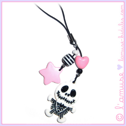 Miss Skellington cell phone charm