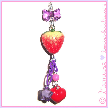 Mulberry cluster charm Mulberry cluster charm