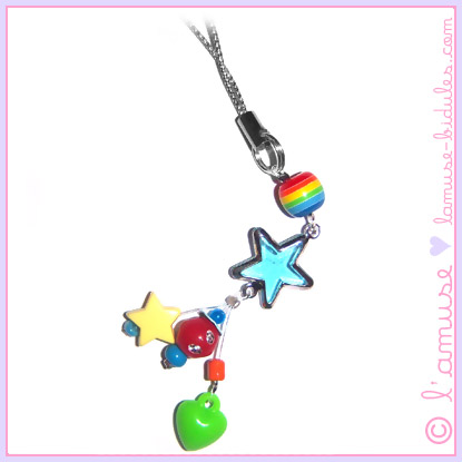 Navy Star cell phone charm