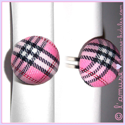 Pink Plaid ring