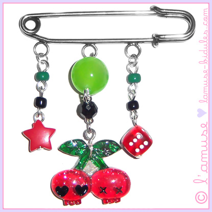 Poison Cherry kilt pin