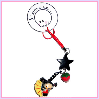Puccaberry cell phone charm