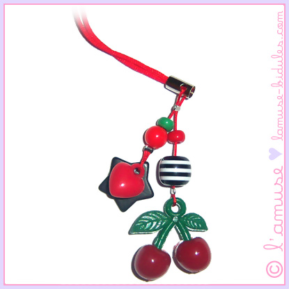 Sailor Cherry cell phone charm