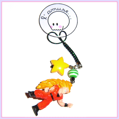 Super Saiyan cell phone charm